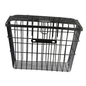 Ioensy - Cesta De Bicicleta Trasera De Alambre De Metal Fácil Instalación Para La Mayoría De Los Portabicicletas Traseros