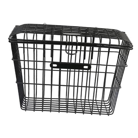 Ioensy - Cesta De Bicicleta Trasera De Alambre De Metal Fácil Instalación Para La Mayoría De Los Portabicicletas Traseros