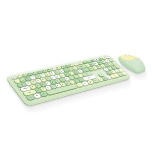 Mofi - Kit Teclado Y Mouse Inalámbrico Verde