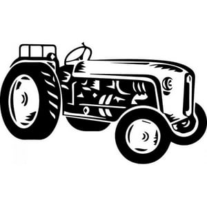 Rienda Libre Graphics - Decomural Vintage Tractor Farm Vehicle Ws-32958
