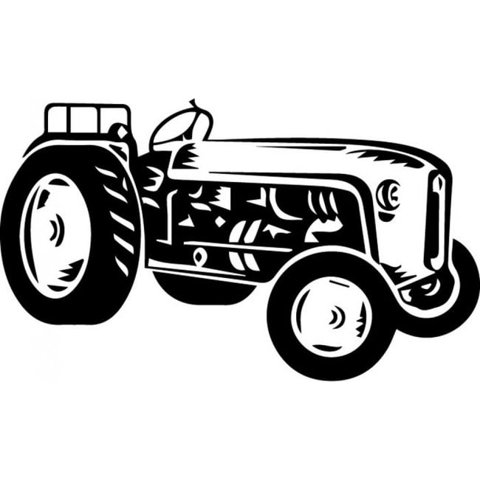 Rienda Libre Graphics - Decomural Vintage Tractor Farm Vehicle Ws-32958