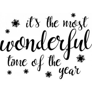 Rienda Libre Graphics - Decomural It'S The Most Wonderful Time Christmas Ws-50029