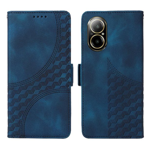 Carcasa FOXDOCK Realme C67 4G de cuero PU, diseño acolchado clásico, protección contra caídas y rayones