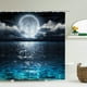 thumbnail image 1 of 1pc Colorful Waterproof Shower Curtain with 3D Printing Earth Moon Mountain Design - Fun and Stylish Bathroom Decor, 1 of 5