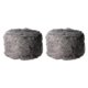 thumbnail image 1 of 2 unids peluche redondo suave reposapiés cubierta peque?o taburete silla gris 30 m de diámetro, 1 of 5