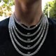 thumbnail image 5 of Cadena Moissanite Necklace de 4 Mm Color D Claridad VVS1 Collar de Diamante Collar de Tenis de Diamante de Plata Esterlina 925 para Hombre Mujeres con Certificado 16-24 Pulgadas, 5 of 8