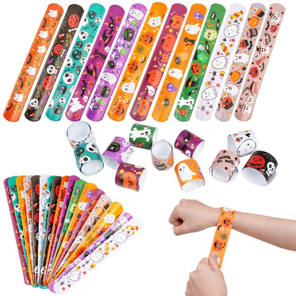 Pulseras CCINEE Halloween surtidas, 48 unidades, para niños