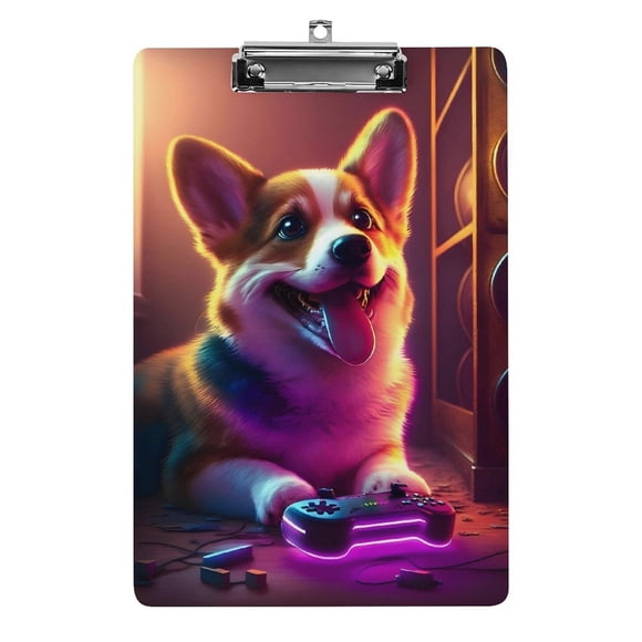 Corgi Portapapeles de acrílico A4, tamaño carta estándar, carpeta con clip 31.8x 21.5CM para estudiantes, profesores y oficina