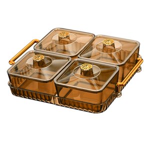 Genérico - Bandeja De Frutas Secas 4 Rejillas Marrón