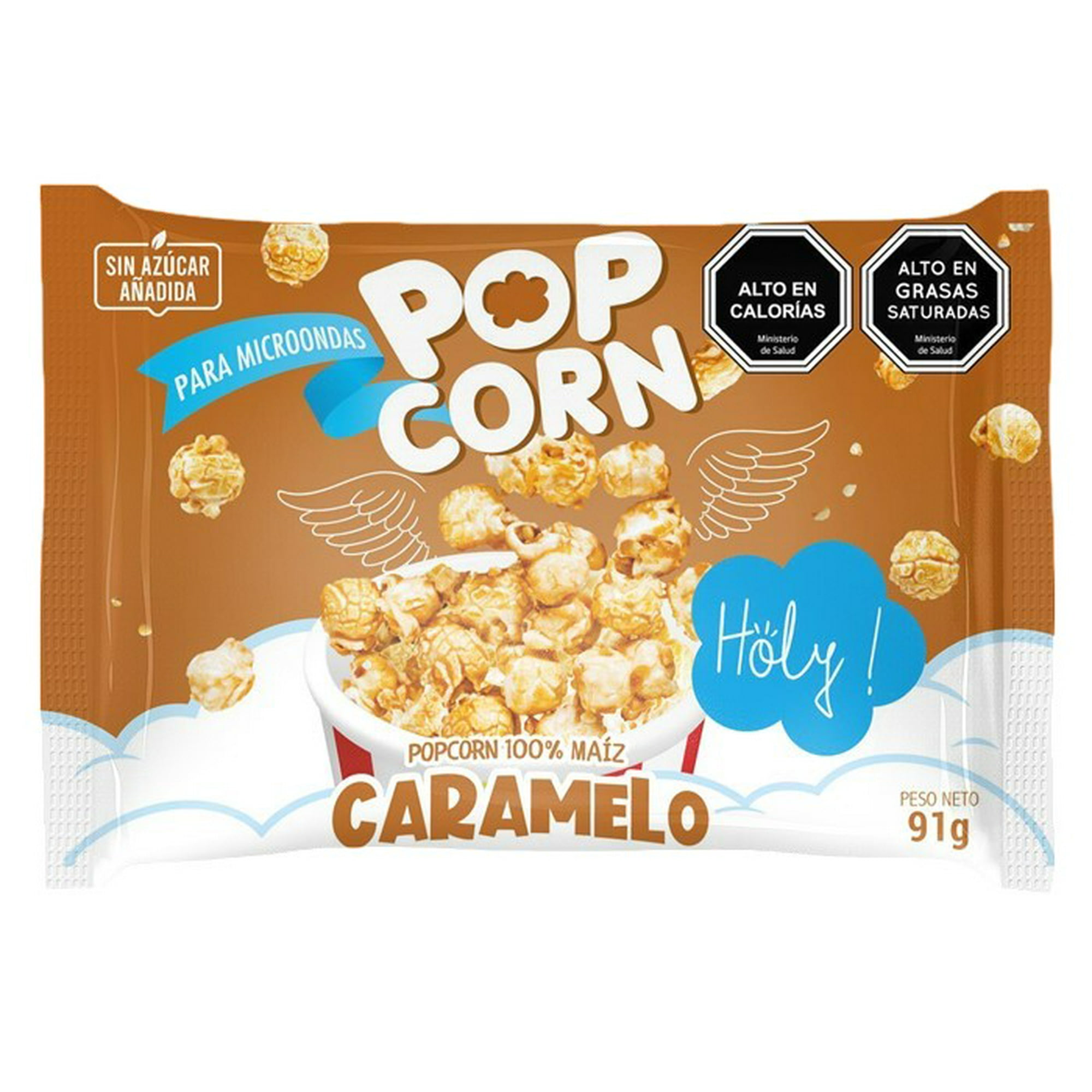 Popcorn Para Microondas Caramelo 91g. Holy Pack 2 Unidades