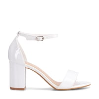 Sandalia Casual Taco Alto Blanca Mujer Weide Gh80