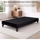 thumbnail image 3 of Bases de cama 1 plaza tapizada en felpa negra con estructura de madera de pino, 3 of 4