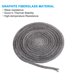 thumbnail image 4 of Uxcell 1/4"x 118" Junta de Estufa de Madera, Cuerda de Sellado de Alta Resistencia a la Temperatura Tipo Redondo de Fibra de Vidrio de Grafito, Negro, 4 of 6