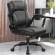 thumbnail image 2 of Silla de oficina Brick Attic Leather PU con soporte ergonómico negro, 2 of 7