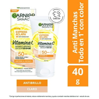 Crema Hidratante Express Aclara Tono Claro 40 G Garnier Skin Active