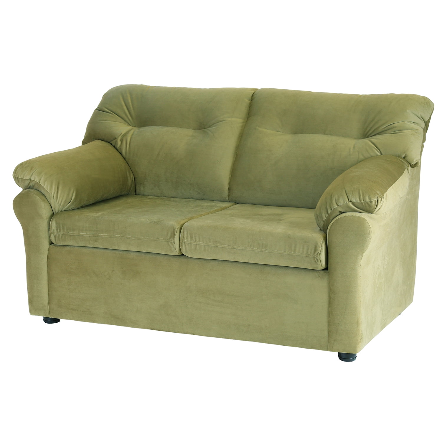 Muebles Altiro - Sofá Mateo 2 Cuerpos - Tela Felpa Verde Musgo