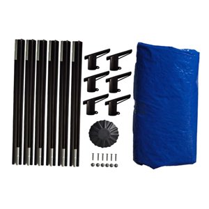 Magideal - Cubierta Para Tienda De Campaña Para Trampolín, Cubierta De Techo Para Trampolines Con Soportes, Familia Versátil, Protección Solar Para Patio De Jueg Varilla De 8 Pies De 10 Pies.