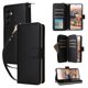 thumbnail image 1 of Funda Cartera con Cremallera y Correa para Samsung Galaxy A24 4G Soporte y Tarjetero Negro, 1 of 6