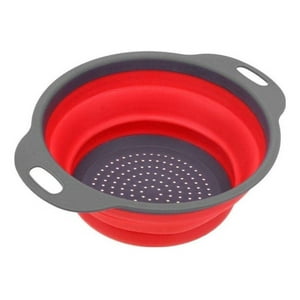 Genérico - Colador Plegable Colador De Silicona Rojo