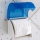 thumbnail image 2 of YOMESTE Portarrollos de Papel Montado en Pared Impermeable Azul 15x14x15 cm, 2 of 5