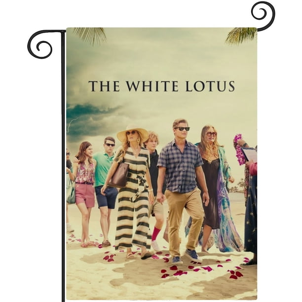 El Loto Blanco-bandera de jardín temática. Regalo perfecto para fans, amigos y familiares, ideal para actividades al aire libre y decoración de fiestas.28CM*45CM