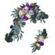 thumbnail image 4 of Decoración De Arco De Flores Artificiales De Seda Pueple Rose Decoración De Flores Para Jardín, 4 of 5