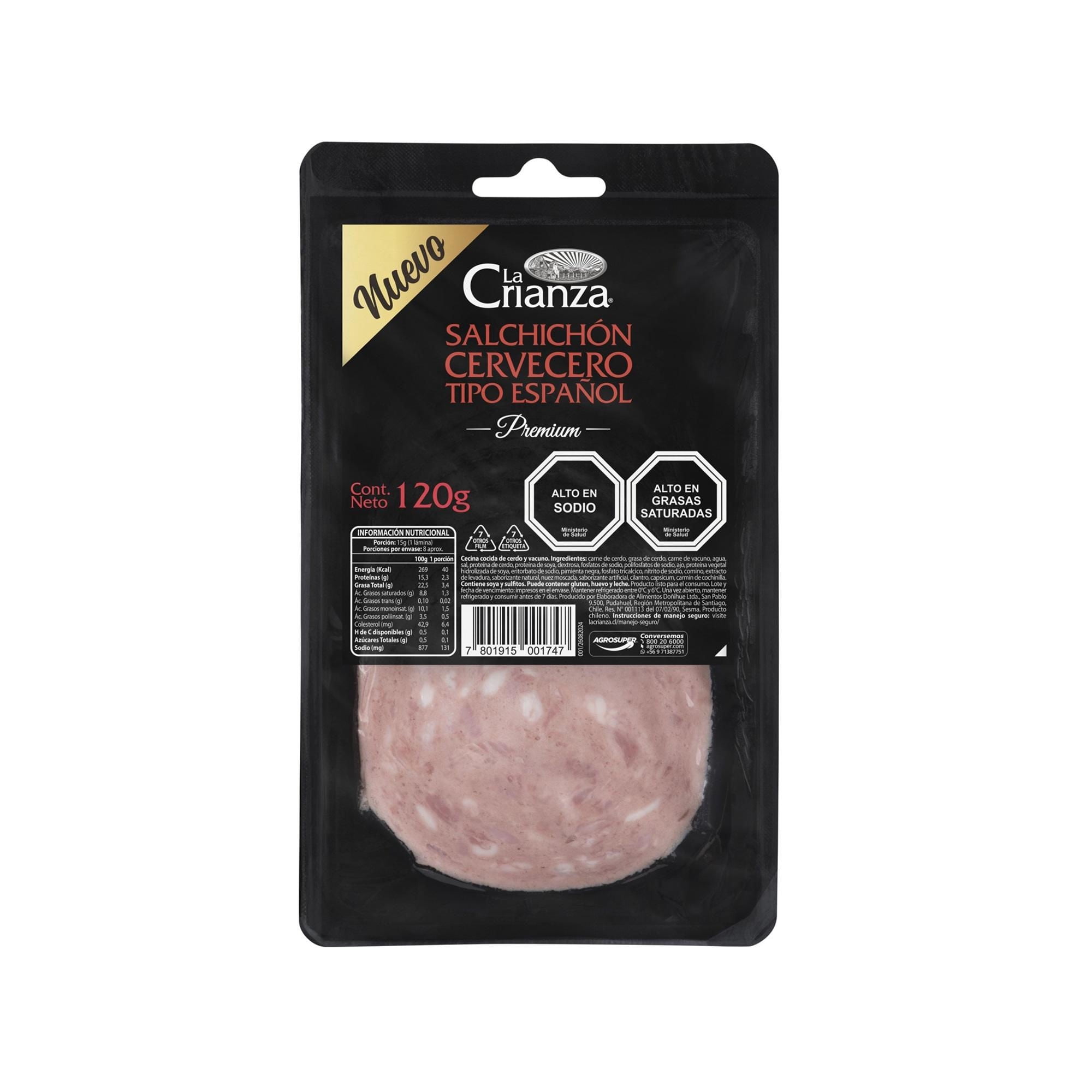 Salchichón Cervecero Tipo Español, 120 g