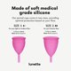 thumbnail image 3 of Copa menstrual Lunette rosa, talla 2, para un flujo moderado a abundante, 3 of 9