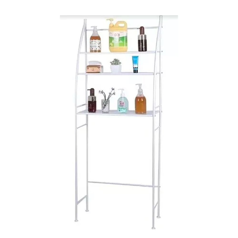 Genérico - Organizador Repisa Estante Lavadora Baño Metálico Rack Color Blanco
