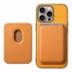 thumbnail image 1 of Funda de Cuero Magnética con Tarjetero para iPhone 15 Pro Cubierta Delgada Amarillo, 1 of 5