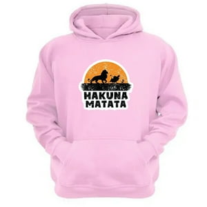 Genérico - Polerón Canguro Hakuna Matata Rosa Talla M Unisex