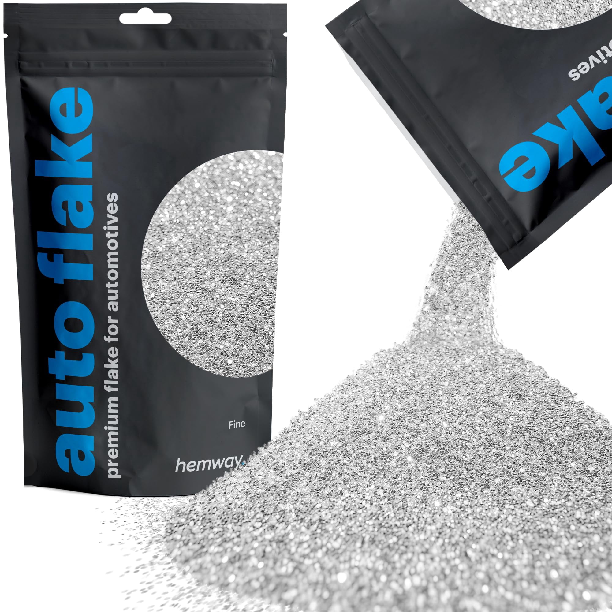 Aditivo En Forma De Escamas Con Purpurina Hemway Auto Paint, 100 G, Metal Plateado