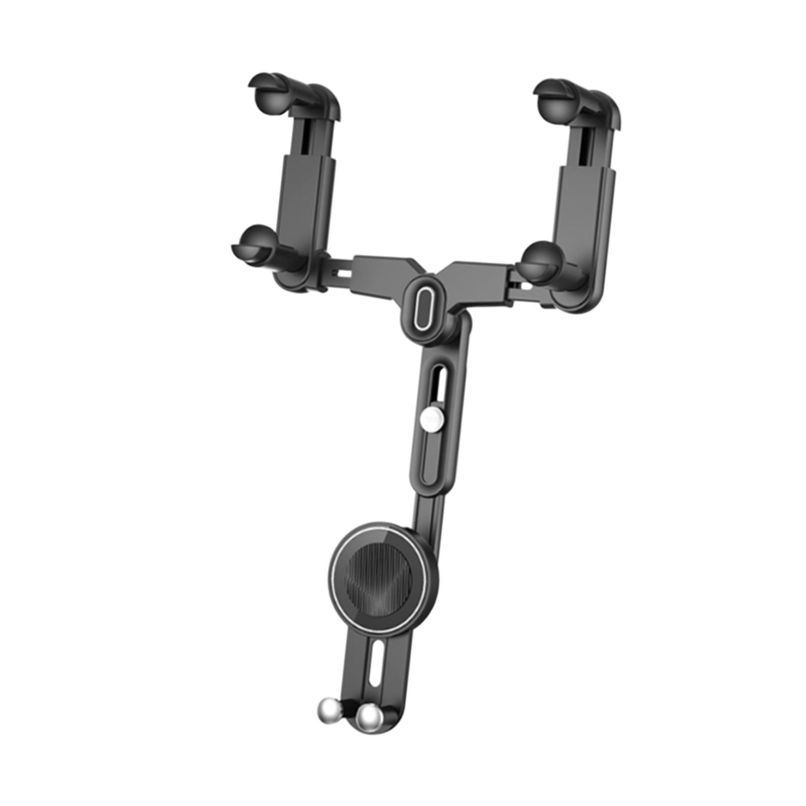 Magideal - Soporte De Teléfono Del Espejo De Vista Trasera Genérica, Soporte De Teléfono Fácil De Instalar Montaje De Teléfono De Pie 360 Degree Rotando Para Viajar