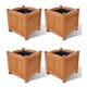 thumbnail image 1 of Jardineras Elevadas Casafoyer 4 piezas 30x30x30 cm Madera Resistente a la Intemperie, 1 of 5