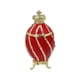 thumbnail image 2 of Caja De Baratija De Huevo De Pascua, Soporte Para Anillos, Dijes De Boda, Joyero Con Bisagras Esmaltado, Rojo, 2 of 3