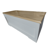 Diseños Nativa Spa - Baúl Un Metro Blanco Tapa Natural