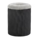 thumbnail image 5 of Soporte para gafas con forro de felpa, protector de silicona, resistente, organizador para guardar gafas, estuche para escritorio y mesita de noche. Peluche negro gris, 5 of 5