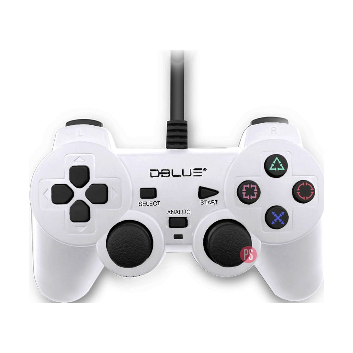 Dblue - Joystick Usb Pc Con Vibración Color Blanco - Ps