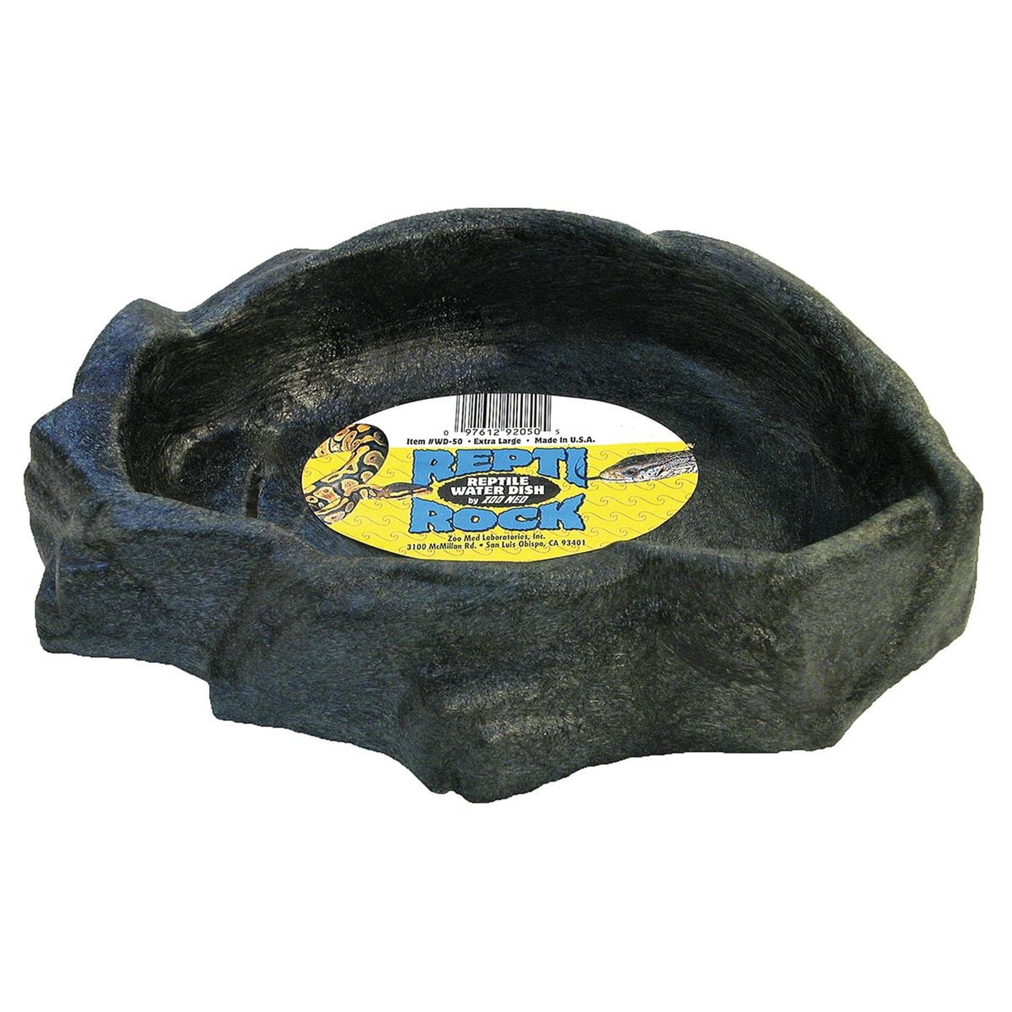 Plato de agua Zoo Med Reptile Rock, tamaño XL, varios colores
