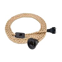 Magideal - Lámpara Colgante De Cuerda De Cáñamo, Lámpara Colgante Con Casquillo E26, Cuerda De Cáñamo Con Cable, Iluminación Colgante Pequeña, Lámpara Colgante D