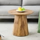thumbnail image 3 of Natural Wood Grain MDF Round Coffee Table - 21.6" Diameter, 19.7" Height.Natural Wood Grain Texture Sticker,Exquisite Wood Grain Surface,Flexible MatchingMRound Tabletop Design., 3 of 3