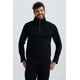 thumbnail image 1 of Polerón Hombre Half Zipper Liso Negro, 1 of 4