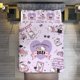 thumbnail image 1 of Purple Hello Kitty Comforter Twin SizeComforter Set for Kids Girls3Pcs Bedding Set Printed Comforter with 2 PillowcasesDown AlternativeSoft and Lightweight Bed Sheets, 1 of 5