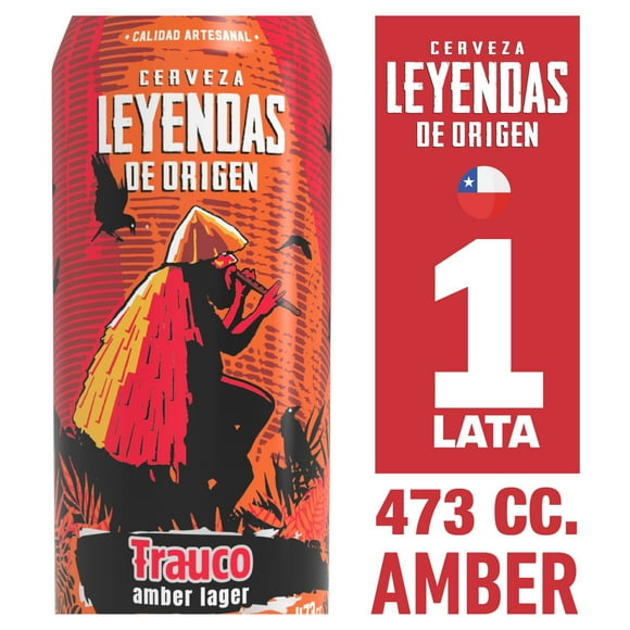 Cerveza Trauco Amber Lager Lata, 473 ml