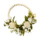 thumbnail image 3 of Guirnalda para puerta, aro de de madera para pared, , corona de primavera para fiesta de Festival, adorno de decoración , Blanco, 3 of 5