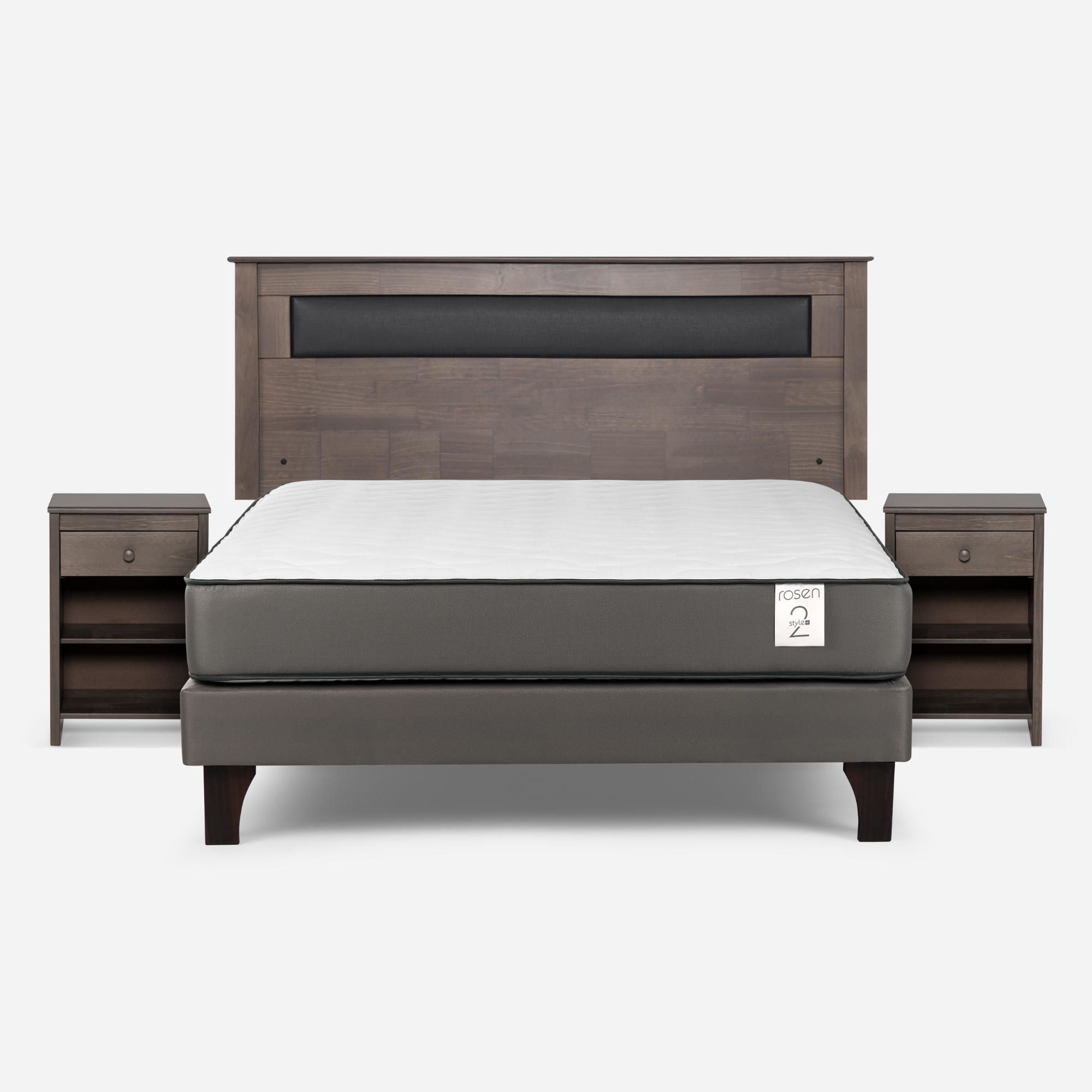 Cama Europea New Style 2 Plus Combo Ferrara 2 Plazas