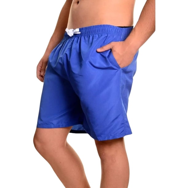Traje De Baño Hombre Forro Malla Colores Liso 205