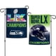 thumbnail image 4 of Bandera de jardín WinCraft Seattle Seahawks Super Bowl LX Champions, 4 of 4