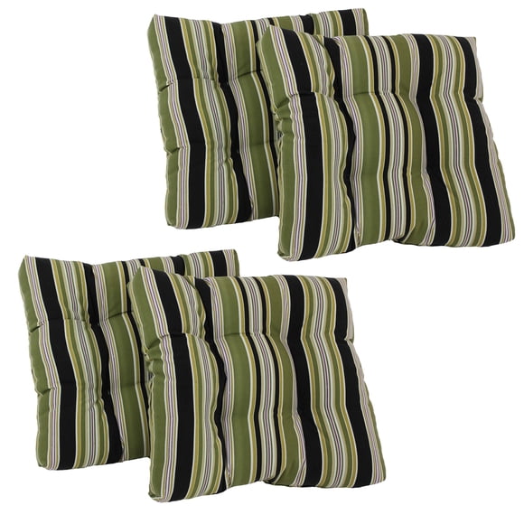 Cojín para silla Blazing Needles Outdoor, cuadrado, 19 pulgadas, Eastbay Onyx