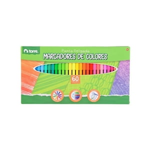 Set Plumones De Dibujo 60 Unid. Marcadores De Colores. Torre Multicolor